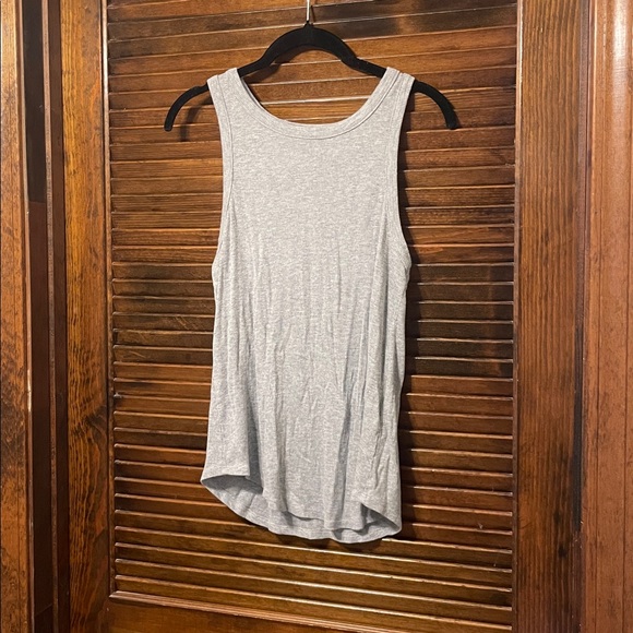 Beyond Yoga Grey Ribbed Keep In Line Tank Top - Picture 2 of 6